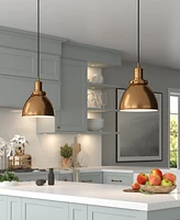 Hudson & Canal Madison 8" Metal Shade Wide Pendant