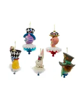 Kurt Adler 6.25" Resin Hollywood Hats Ornament, 5 Piece Set