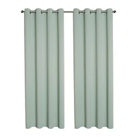 Kate Aurora Hotel Living 2 Pack 100% Blackout Grommet Top Sage Green Curtain Panels - 50 in. W x in. L