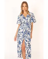 Petal and Pup Womens Kaleen Midi Wrap Dress