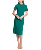 Maggy London Women's Ruffled-Trim Sheath Dress