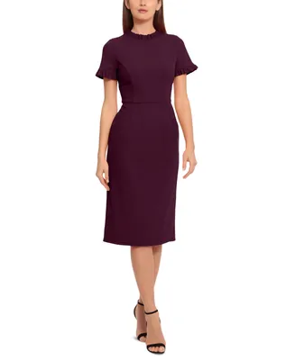 Maggy London Women's Ruffled-Trim Sheath Dress