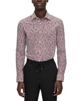 Boss by Hugo Men's Printed Kent Collar Slim-Fit Dress Shirt