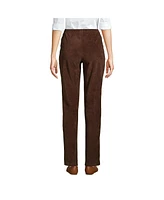 Lands' End Women's Sport Knit High Rise Corduroy Elastic Waist Pants