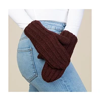 Feelgoodz Women s Artisan Hand-Knit Denali Ribbed Mitten