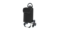 Folding Stair Climbing Shopping Cart with Removable Bag and Handle