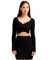 Belle & Bloom Women's Forget Me Not Knit Crop Top