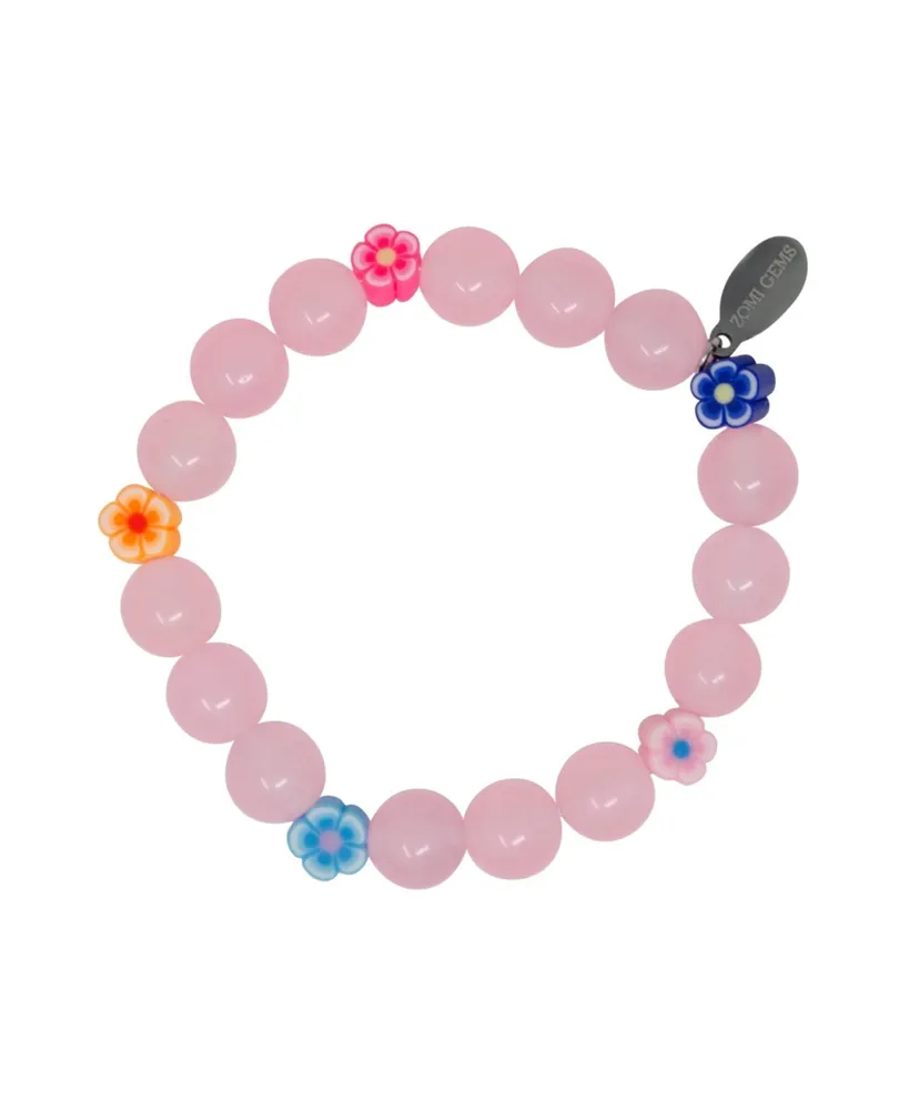 Girl's Flower Bead Bracelet Set