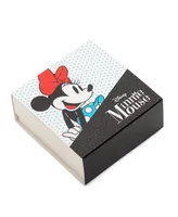 Disney Womens Mickey Mouse Silver Plated Mickey Mouse Stud Earrings with Red Glitter