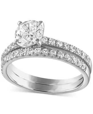 Alethea Certified Diamond Bridal Set (1-1/2 ct. t.w.) in 14k White Gold Featuring Diamonds with the De Beers Code of Origin, Created for Macy's