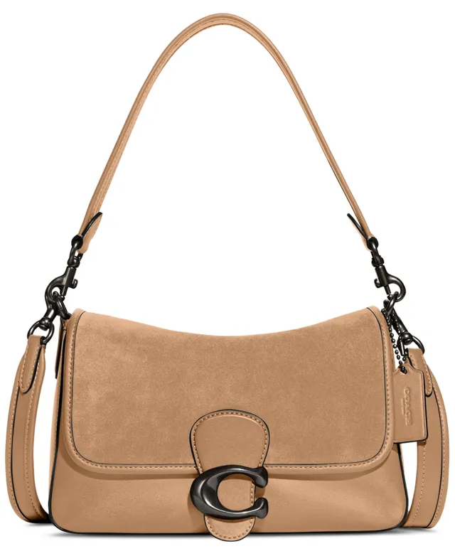 COACH Tabby Leather Shoulder Bag 26 with Signature Coated Canvas - Macy's