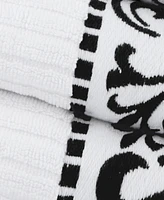 Superior Athens Cotton with Greek Scroll and Floral Pattern, 4 Piece Bath Towel Set