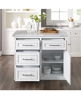 Crosley Furniture Cutler 42" Faux Marble Top Kitchen Island