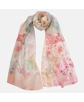 Elizabetta Meadow - Long Sheer Silk Scarf for Women