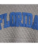 Women's Pressbox Heather Charcoal Florida Gators Moose Quilted Pullover Sweatshirt