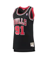 Women's Mitchell & Ness Dennis Rodman Black Chicago Bulls Hardwood Classics Swingman Jersey