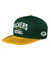 Youth Boys and Girls Green Green Bay Packers Lock Up Snapback Hat