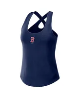 Women's Wear by Erin Andrews Navy Boston Red Sox Cross Back Tank Top
