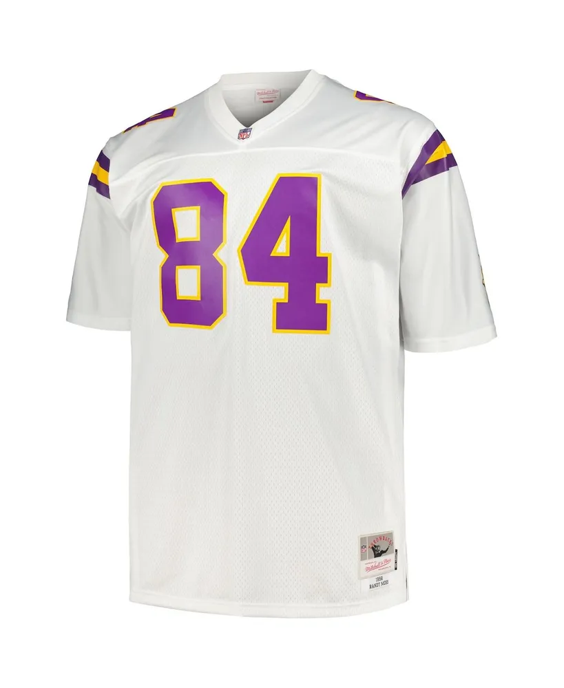 Men's Mitchell & Ness Randy Moss White Minnesota Vikings Big and Tall 1998 Legacy Retired Player Jersey