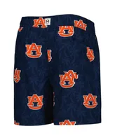 Big Boys Wes & Willy Navy Auburn Tigers Palm Tree Swim Shorts