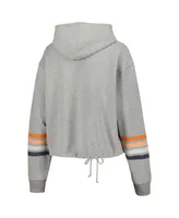 Women's '47 Brand Heather Gray Distressed Chicago Bears Upland Bennett Pullover Hoodie