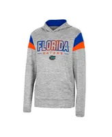 Big Boys Colosseum Heather Gray Florida Gators Tartookas Long Sleeve Hoodie T-shirt