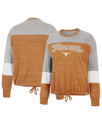 Women's Colosseum Texas Orange Longhorns Joanna Tie Front Long Sleeve T-shirt