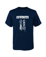 Big Boys Micah Parsons Navy Dallas Cowboys Mainliner Drip Player Name and Number T-shirt