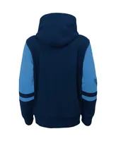 Big Boys Navy Tennessee Titans Colorblock Full-Zip Hoodie