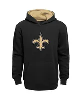 Big Boys Black New Orleans Saints Prime Pullover Hoodie