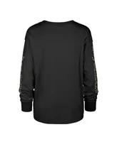 Women's '47 Brand Black Distressed New Orleans Saints Tom Cat Long Sleeve T-shirt