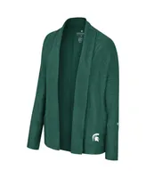 Women's Colosseum Green Michigan State Spartans Morningside Cardigan Sweater