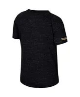Women's Colosseum Black Distressed Purdue Boilermakers Finalists Tie-Front T-shirt