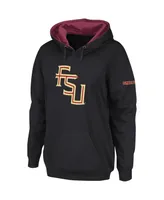 Women's Colosseum Black Florida State Seminoles Big Logo Pullover Hoodie