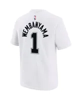 Big Boys Nike Victor Wembanyama White San Antonio Spurs Name and Number Association T-shirt