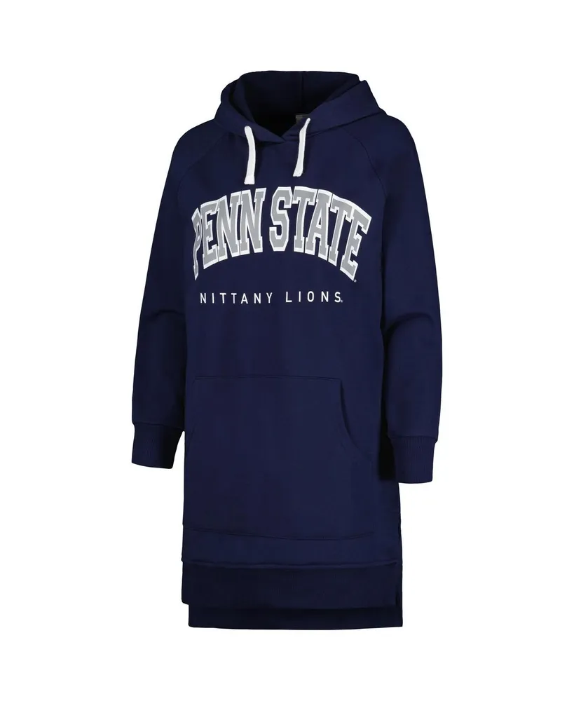 Women's Gameday Couture Navy Penn State Nittany Lions Take a Knee Raglan Hooded Sweatshirt Dress