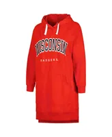 Women's Gameday Couture Red Wisconsin Badgers Take a Knee Raglan Hooded Sweatshirt Dress