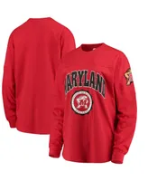 Women's Red Maryland Terrapins Edith Long Sleeve T-shirt