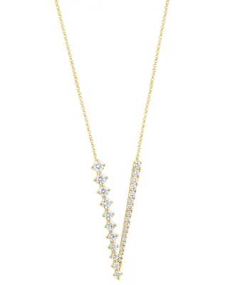 Effy Diamond V 17" Statement Necklace (1-1/4 ct. t.w.) in 14k Gold