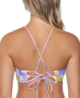 Raisins Juniors' Shorebreak Printed Bikini Top