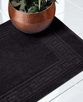 Superior Cotton Greek Key Infinity Border Bath Mat, Set of 2