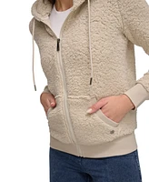 Andrew Marc Sport Women's Faux Fur Zip Up Hoodie Jacket