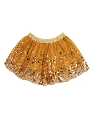 Little and Big Girls Spice Sequin Fall Harvest Tutu Skirt