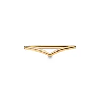 Pandora 14K Gold-Plated Timeless Polished Wishbone Ring