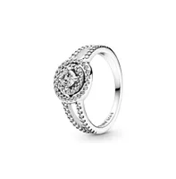 Pandora Cubic Zirconia Timeless Sparkling Double Halo Ring