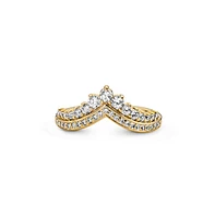 Pandora Cubic Zirconia Timeless Princess Wishbone Ring