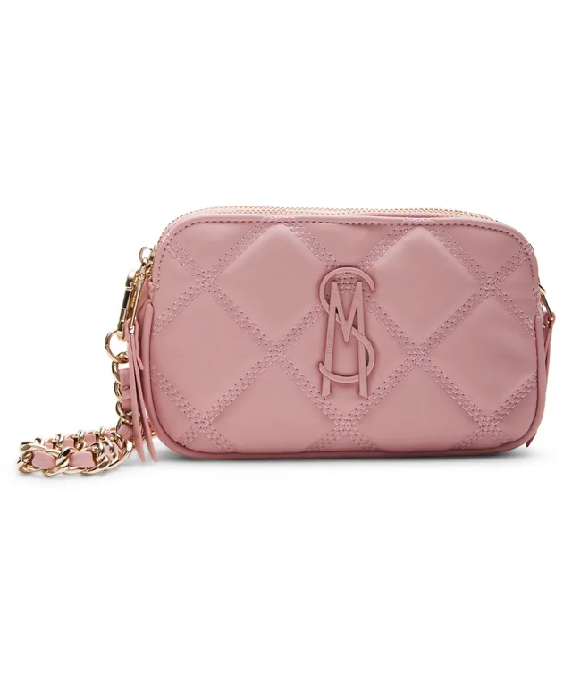 Quilted White Dual Strap Crossbody Bag