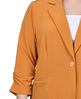 Ny Collection Plus 3/4 Sleeve Knit Ottoman Jacket