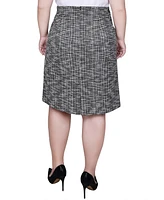 Ny Collection Plus Slim Double Knit Skirt