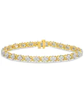 Diamond Cluster Link Bracelet (3 ct. t.w.) in 10k Gold